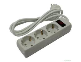 Exegate EX279346RUS Удлинитель ExeGate EC-3-1.8W (3 розетки, 1.8м, евровилка, белый)