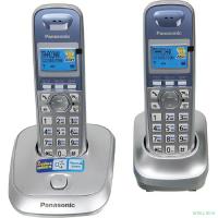 Panasonic KX-TG2512RUS (серебристый) {Доп трубка в комплекте,АОН, Caller ID,спикерфон на трубке,полифония}