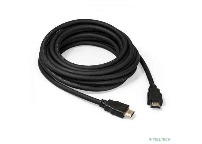Exegate EX287732RUS Кабель HDMI ExeGate EX-CC-HDMI2-5.0 (19M/19M, v2.0, 5м, 4K UHD, Ethernet, позолоченные контакты)