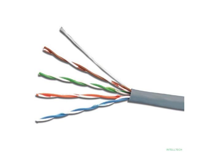 Exegate EX289281RUS Кабель ExeGate UTP4-C5e-CU-S25-IN-LSZH-GR-305 UTP 4 пары кат.5e медь, 25AWG, LSZH, бухта 305м, серый
