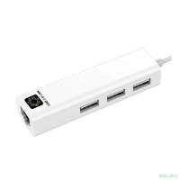5bites Кабель-адаптер UA2-45-06WH USB2.0 / 3*USB2.0 / RJ45 100MB / WHITE