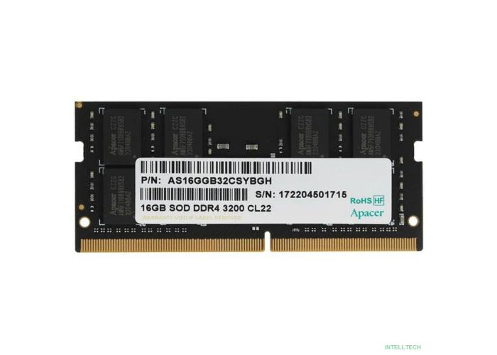Apacer DDR4 16GB 3200MHz SO-DIMM (PC4-25600) CL22 1.2V ES.16G21.GSH 