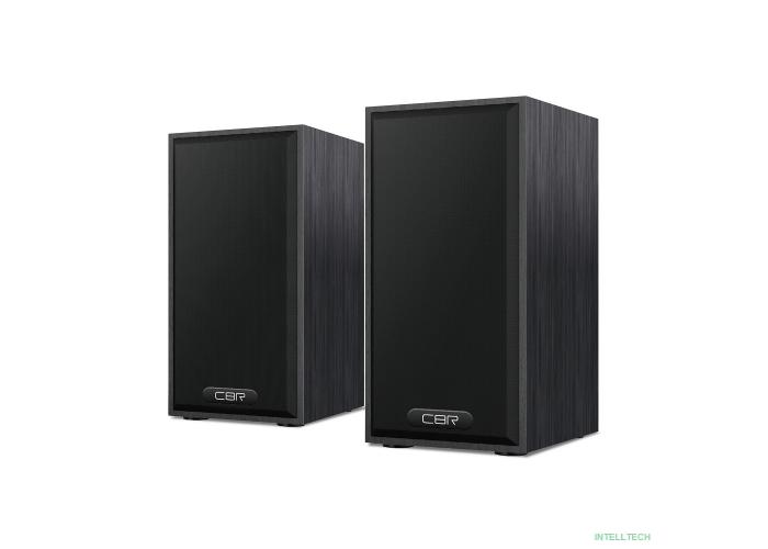 CBR CMS 635 Black, Акустическая система 2.0, питание USB, 2х3 Вт (6 Вт RMS), материал корпуса MDF, 3.5 мм линейный стереовход, регул. громк., длина кабеля 1 м, цвет чёрный