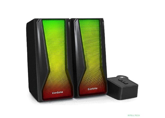 ExeGate Accord 230 EX289687RUS (питание USB,Bluetooth, 2х3Вт (6Вт RMS), 60-20000Гц, цвет черный, RGB подсветка, Color Box)
