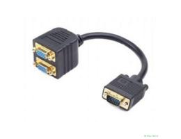 Cablexpert CC-VGAX2-20CM Разветвитель VGA Cablexpert CC-VGAX2-20CM, HD15M/2x15F, 1 компьютер - 2 монитора