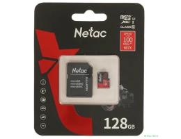 Micro SecureDigital 128GB Netac microSDXC Class10 NT02P500PRO-128G-R P500 Extreme Pro + adapter