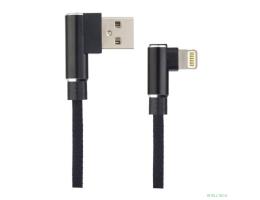 PERFEO Кабель для iPhone, USB - 8 PIN (Lightning), угловой, черный, длина 1 м., бокс (I4315)