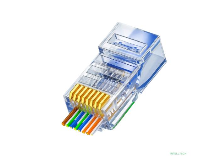 5bites Коннектор сквозной US080A-50 RJ45 / 8P8C / 5E / 50ШТ