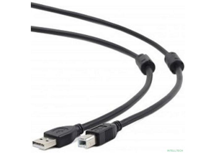 Cablexpert Кабель USB 2.0 Pro CCF2-USB2-AMBM-6, AM/BM, 1.8м, экран, 2феррит.кольца, черный, пакет