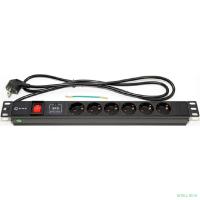 5bites PDU619A-06 Блок розеток  6S / AL / SWITCH / 1U / 19