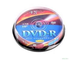 Диски DVD-R VS 4.7Gb, 16x, Cake Box 10шт. (20410)