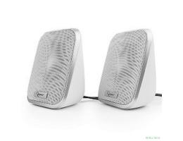 Акустич. система 2.0 Gembird SPK-100-W, белый, 6 Вт, регулятор громкости, USB-питание					