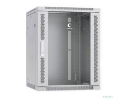 Cabeus SH-05F-15U60/60-R Шкаф телекоммуникационный настенный разобранный 19" 15U 600x600x769mm (ШхГхВ) дверь стекло, цвет серый (RAL 7035)