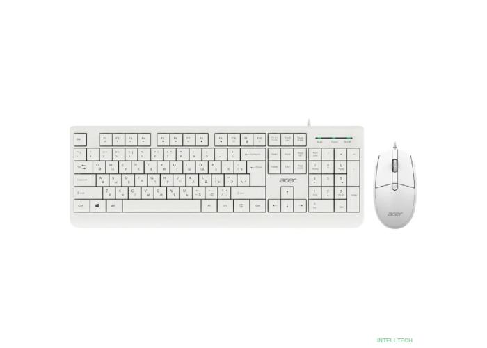Acer OCC400 [ZL.ACCCC.014] Комплект (клавиатура + мышь)  клав-ра:белый мышь:белый USB проводной