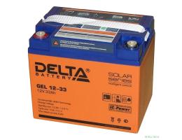 Delta GEL 12-33 (33 А\ч, 12В) свинцово- кислотный аккумулятор   Delta GEL 12-33 (33 А\ч, 12В) свинцово- кислотный аккумулятор