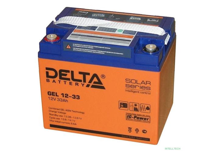 Delta GEL 12-33 (33 А\ч, 12В) свинцово- кислотный аккумулятор