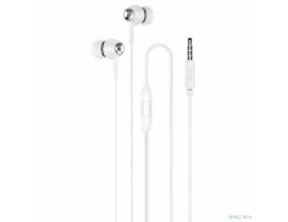 HOCO M70/ Наушники + микрофон/ Кнопка ответа/ 1.2м/ 3.5 mm jack/ White