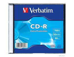 Verbatim Диски CD-R 700Mb 80 min 48-х/52-х (Slim case)[43347] (отпускать по штучно)
