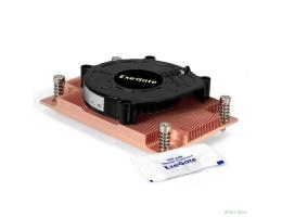 Exegate EX297634RUS Кулер ESNK-P0062AP4v2.PWM.1U.SP3.Cu (радиальный (улитка), медный, 1U, LGA SP3, TDP 165W, PWM, 1100-6300RPM, 2 ball bearing, 4pin, 63db, на винтах, с термопастой, box