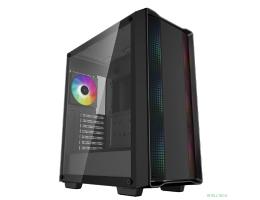 Корпус Deepcool CC560 ARGB V2 без БП, боковое окно (закаленное стекло), 3x120мм ARGB LED вентилятор спереди и 1x120мм ARGB LED вентилятор сзади, черный, ATX