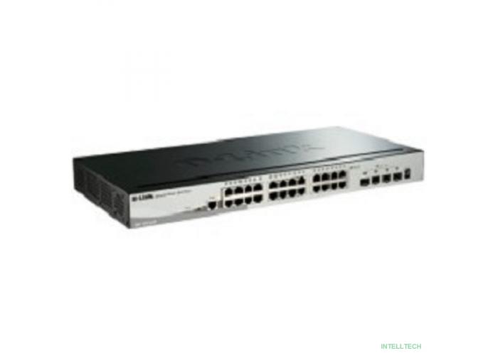 D-Link DGS-1510-28X/A1A PROJ Настраиваемый L2+ стекируемый коммутатор с 24 портами 10/100/1000Base-T и 4 портами 10GBase-X SFP+