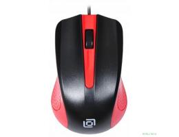 Oklick 225M черный/красный Мышь оптическая (1200dpi) USB (3but) [288237]