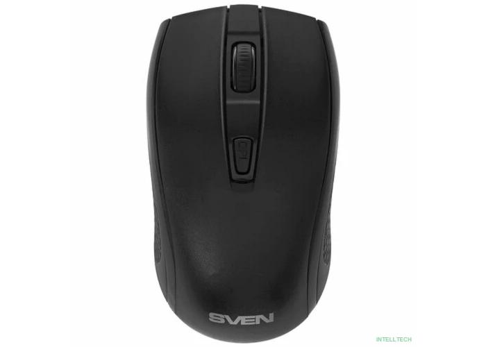 Беспроводная мышь Sven RX-220W чёрная (3+1кл. 800-1600DPI, блист)