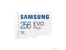 Micro SecureDigital 256GB Samsung EVO Plus Class 10, A2, V30, UHS-I (U3), W 90 МБ/с, R 130 МБ/с, <MB-MC256KA/KR> адаптер на SD