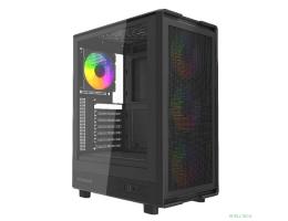 Powercase Корпус Mistral A4B, Tempered Glass, 4x 120mm FRGB Fans, чёрный, ATX  (CMAB-L4)