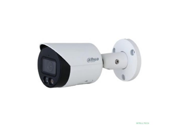 DAHUA DH-IPC-HFW2849SP-S-IL-0280B Уличная цилиндрическая IP-видеокамера SmartDualLight 8Мп, 1/2.7” CMOS, объектив 2.8мм, видеоаналитика, микрофон, ИК 30м, LED 30м, IP67, металл