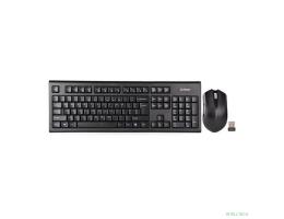 Комплект (клавиатура+мышь) A4TECH 3000NS, USB, беспроводной, черный