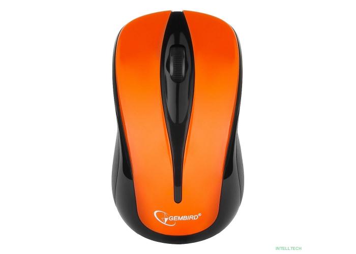 Gembird MUSW-325-O Orange USB {Мышь беспров., 2кн.+колесо-кнопка, 2.4ГГц, 1000 dpi}