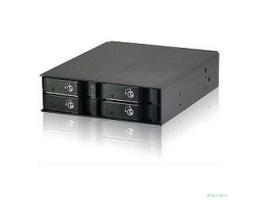 Procase L2-104-SATA3-BK {Hot-swap корзина 4 SATA3/SAS, черный, с замком, hotswap mobie rack module for 2,5" HDD(1x5,25) 2xFAN 40x15mm}
