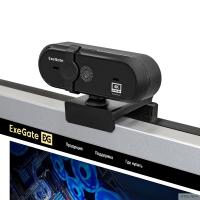 ExeGate Stream HD-4000 4K UHD AF (8Мп, 3840x2160, 30fps, H.264, автоматический фокус, защитная шторка, 4-линзовый объектив (стекло), стерео микрофон с шумоподавлением, универсальное крепление, USB, ка