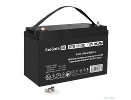 Exegate EX297561RUS Аккумуляторная батарея ExeGate DTM 12100L (12V 100Ah, болт М6) Exegate EX297561RUS Аккумуляторная батарея ExeGate DTM 12100L (12V 100Ah, болт М6)