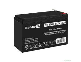 Exegate EX297519RUS Аккумуляторная батарея DT 1209 (12V 9Ah, клеммы F1) Exegate EX297519RUS Аккумуляторная батарея DT 1209 (12V 9Ah, клеммы F1)