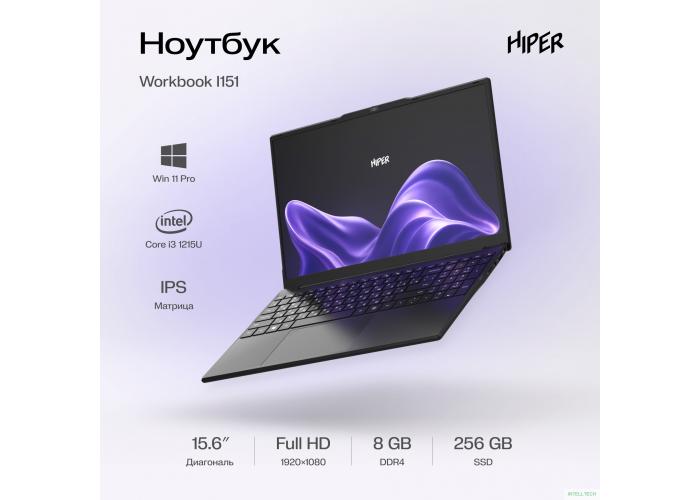 Hiper Workbook I151 [FWBC151-I312UR08N2FABWPG] Black 15.6