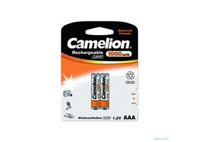 Camelion   AAA-1000mAh Ni-Mh BL-2 (NH-AAA1000BP2, аккумулятор,1.2В) (2 шт. в уп-ке) 