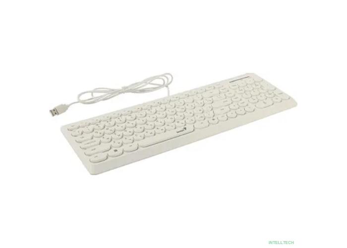 Клавиатура проводная Genius SlimStar Q200 white USB (31310020412)