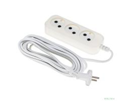 BURO Сетевой удлинитель 3 розетки, 5 метров, (BU-PSL3.5/W), белый (пакет ПЭ) {475339}