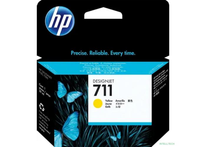 HP CZ132A Картридж №711, Yellow {Designjet T120/T520, Yellow (29ml)}