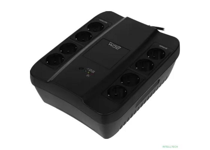PowerCom Spider SPD-650N ИБП {OffLine, 650VA/390W, Tower, 8xEURO: 4 с резервным питанием, 4 с фильтрацией} (332714)