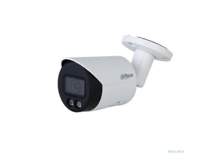 DAHUA DH-IPC-HFW2249SP-S-IL-0280B Уличная цилиндрическая IP-видеокамера Smart Dual Light с ИИ 2Мп, 1/2.8” CMOS, объектив 2.8мм, видеоаналитика, ИК до 30м, LED до 30м, IP67, корпус: металл