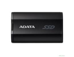 A-DATA Portable SSD 500GB External SD810Type-C, USB 3.2 Gen2x2, up to R/W 2000/2000 MB/s, SD810-500G-CBK
