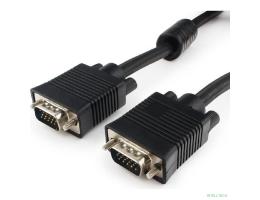 Gembird /Cablexpert CC-PPVGA-15m-B, Кабель VGA Premium ,15M/15M, 15м, тройн. экран,феррит. кольца,пакет  ,черные