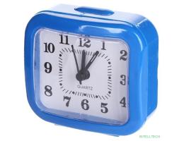 Perfeo Quartz часы-будильник "PF-TC-004", прямоугольные 8*7,5 см, синие