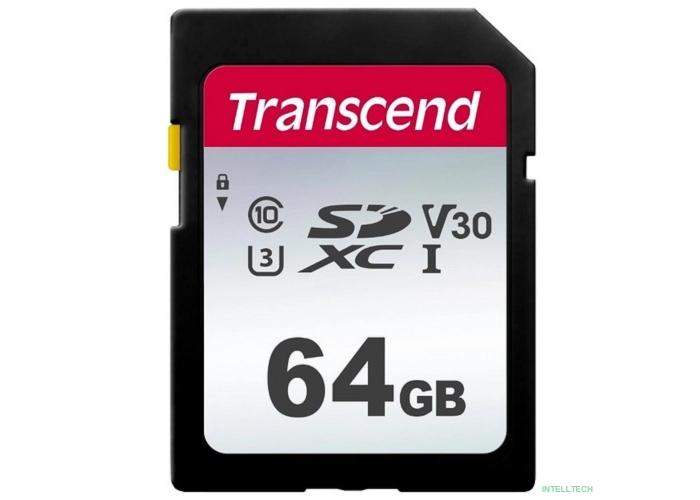 SecureDigital 64Gb Transcend TS64GSDC300S {SDXC Class 10, UHS-I U3}