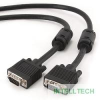 Gembird/Cablexpert CC-PPVGA-5M-B, Кабель VGA Premium , 15M/15M, 5.0м,черный,тройной экран, феррит.кольца