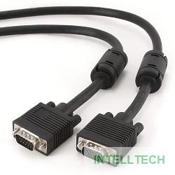 Gembird/Cablexpert CC-PPVGA-5M-B, Кабель VGA Premium , 15M/15M, 5.0м,черный,тройной экран, феррит.кольца