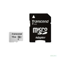 Micro SecureDigital 16Gb Transcend  TS16GUSD300S-A {MicroSDHC Class 10 UHS-I, SD adapter}